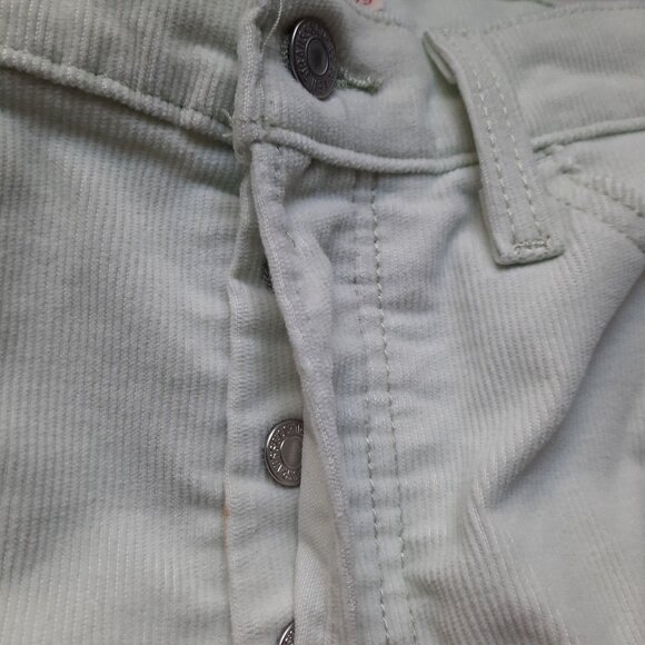 Levis Pants Womens 29 Pale Mint Wedgie‎ Straight Corduroy Cords Premium Stretch - Picture 10 of 16